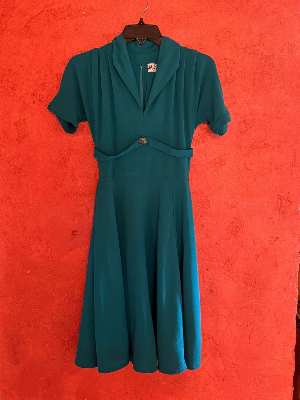 Hell Bunny Vixen Teal Dress Size XS